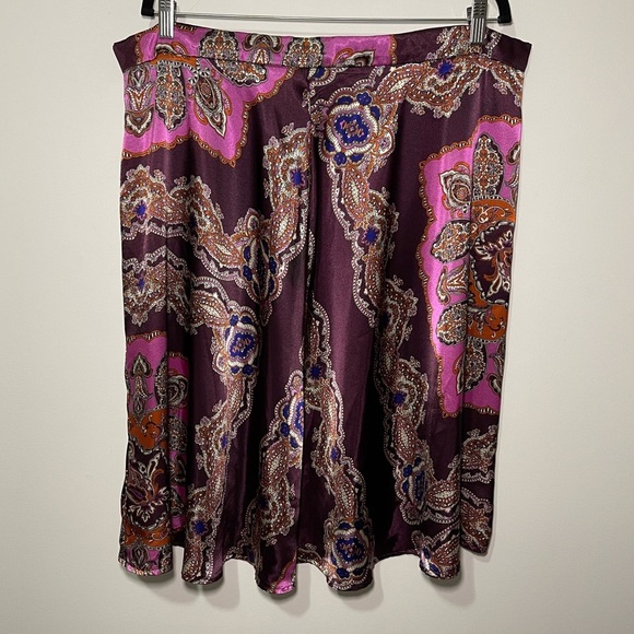 Annalee+Hope Women’s purple Paisley style flowy Skirt in size 2X - Picture 1 of 8